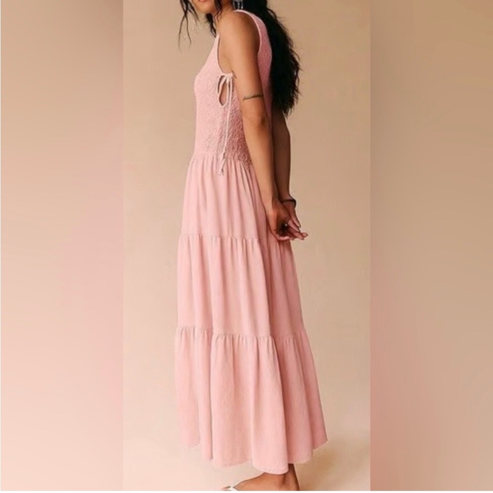 3011. FREE PEOPLE Sterling Maxi Dress in Pink Chalk NWT $98 - Picture 2 of 8